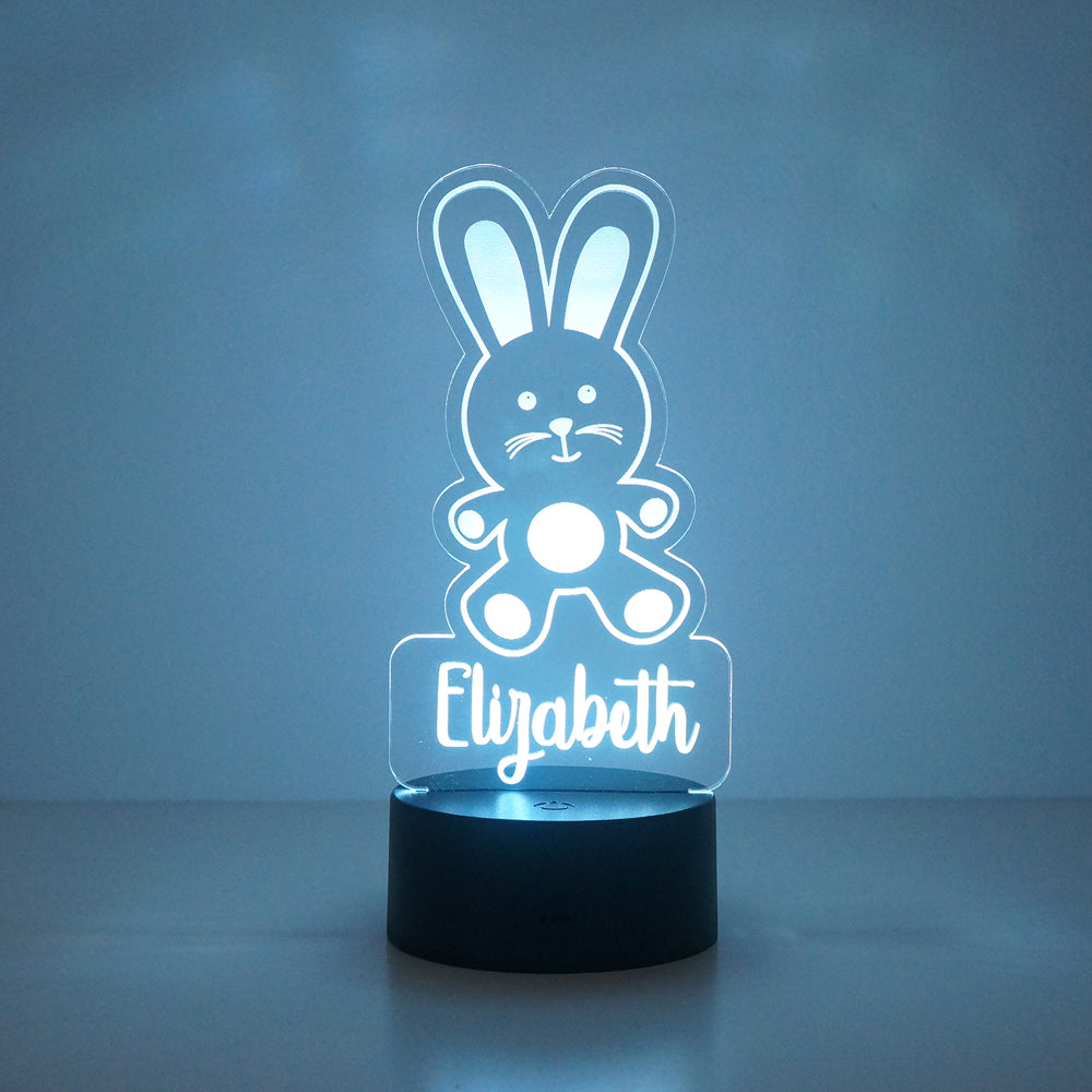 Children's rabbit multi colour LED sign