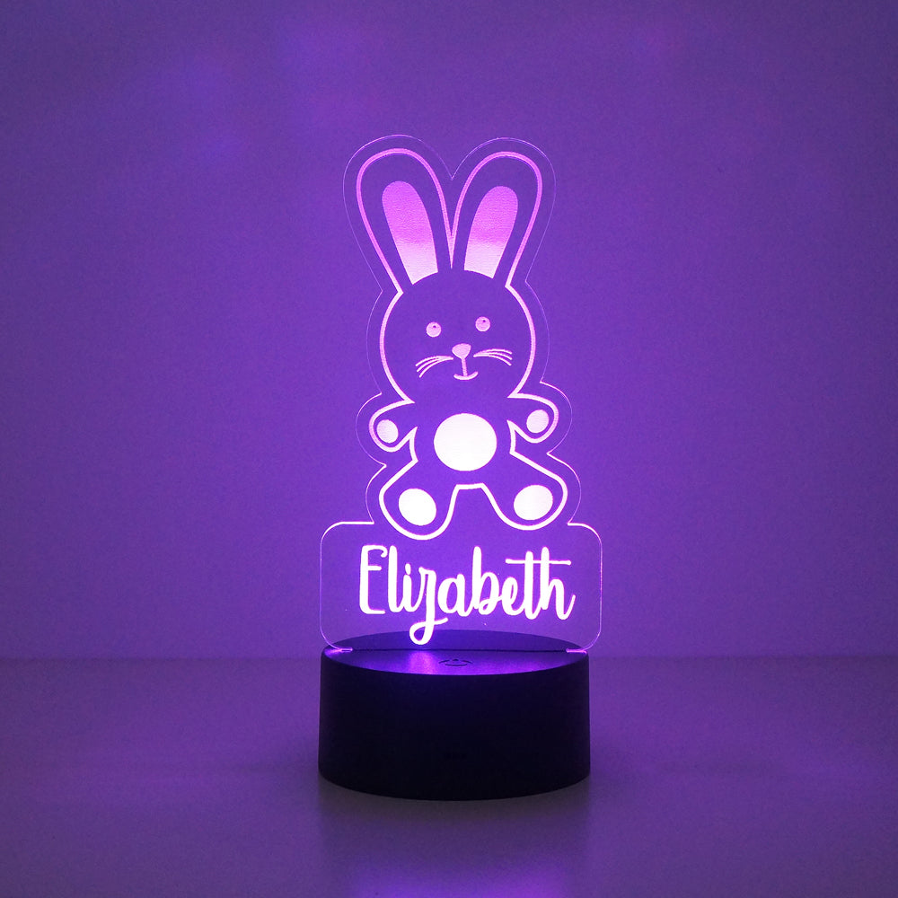 Children's rabbit multi colour LED sign