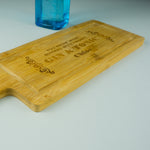 Bamboo paddle gin chopping board