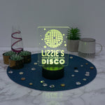 Personalised kitchen disco multi coloured LED sign