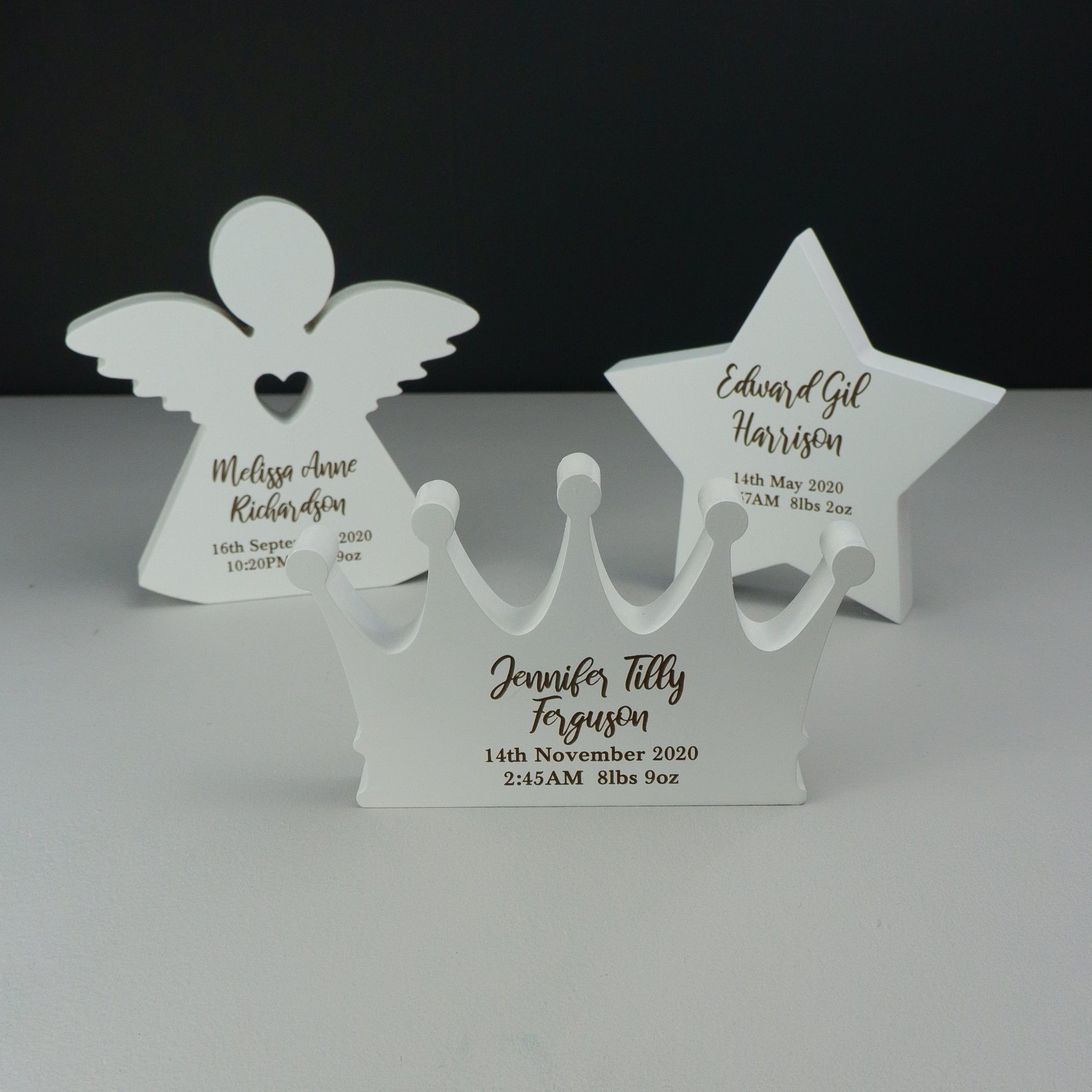 New born baby name plaques