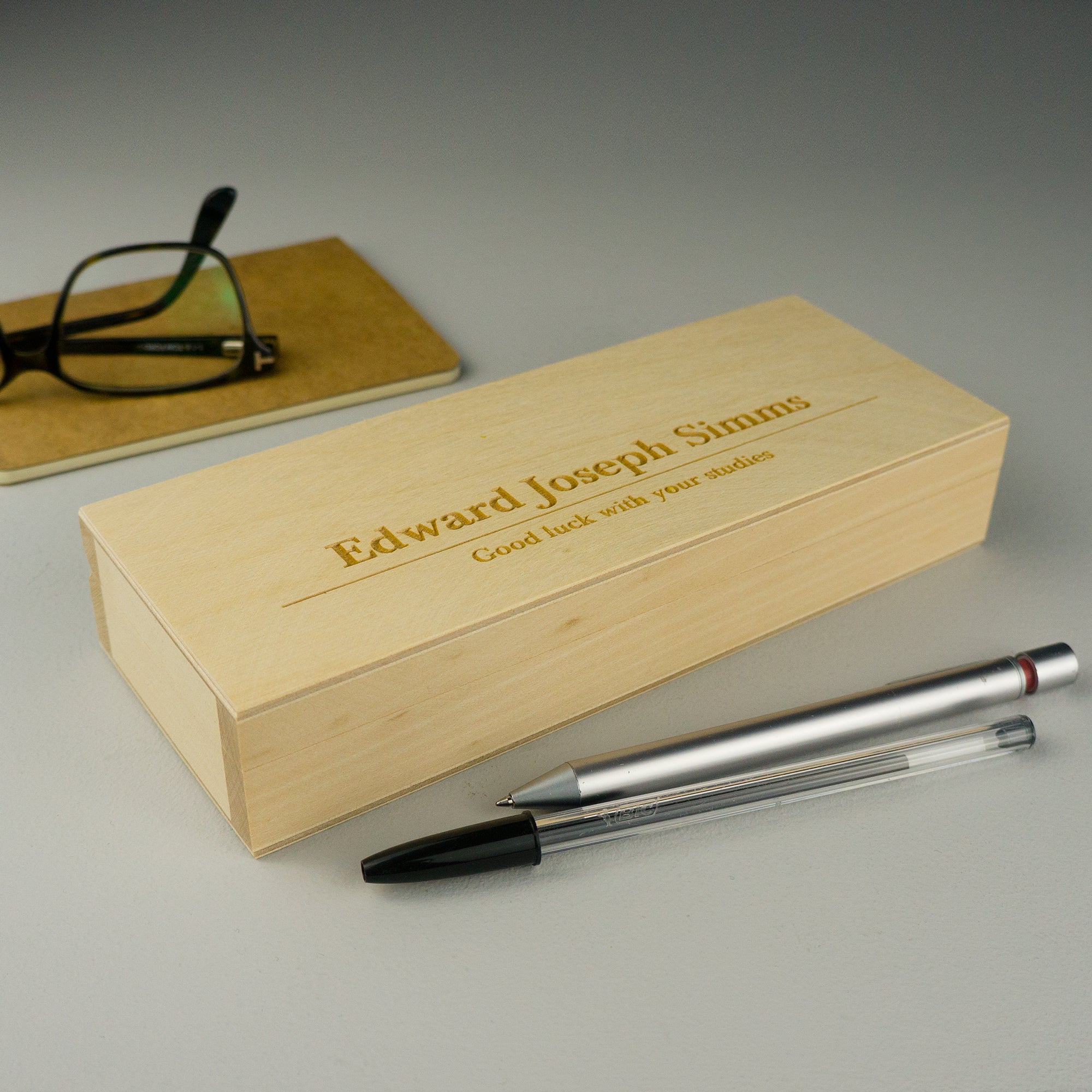 Wooden pen box