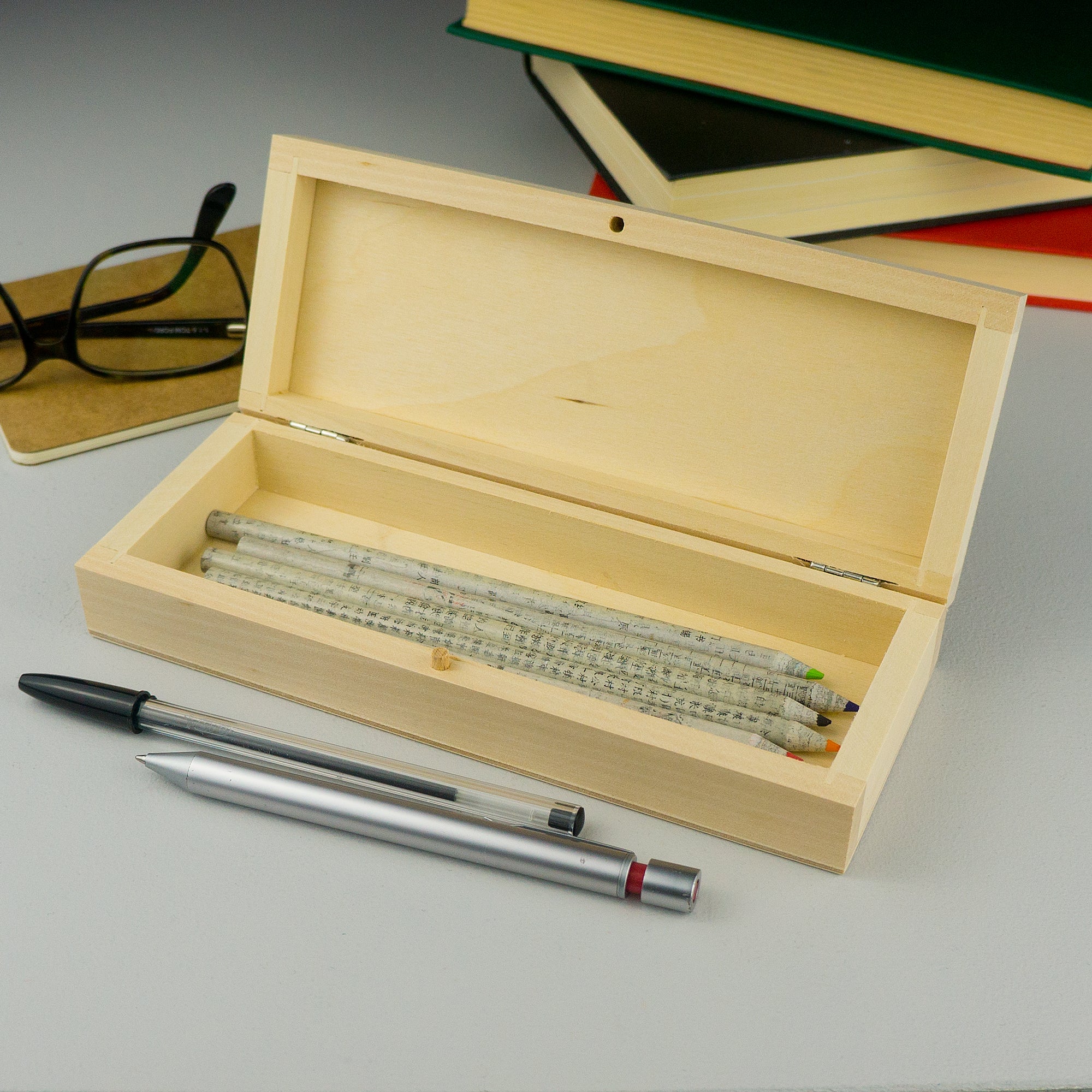 Wooden pen box