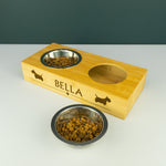 Personalised twin dog bowls