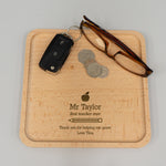 Personalised best teacher coin tray. End of year term thank you gift