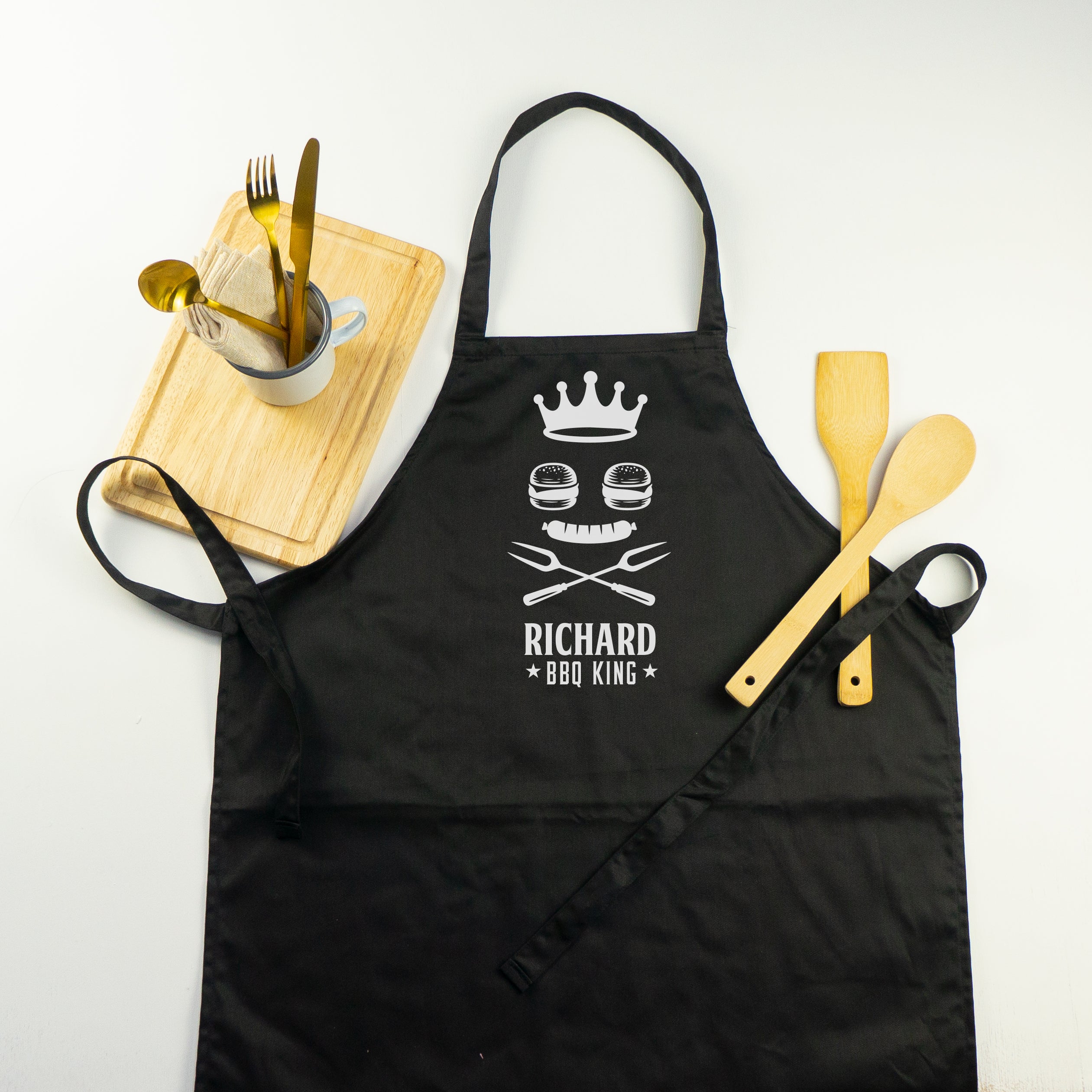 Personalised King of the BBQ apron