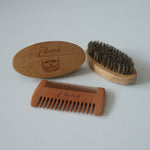 Beard comb and brush set