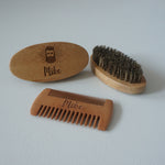 Beard comb and brush set