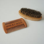 Beard comb and brush set