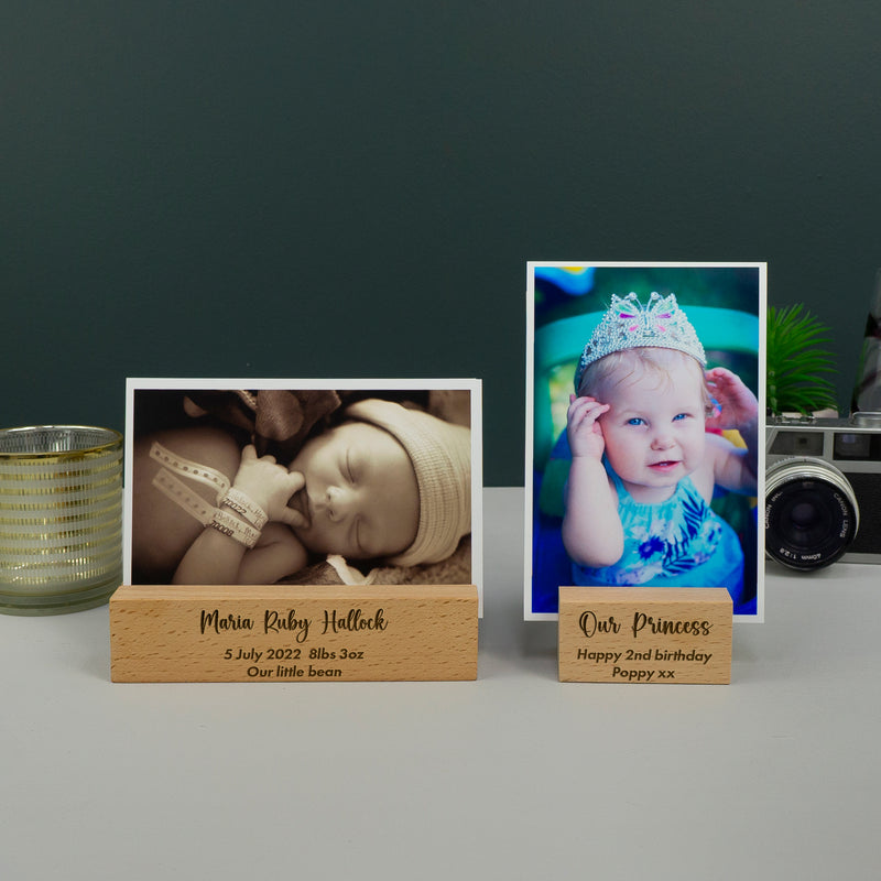 Personalised New Baby photo block