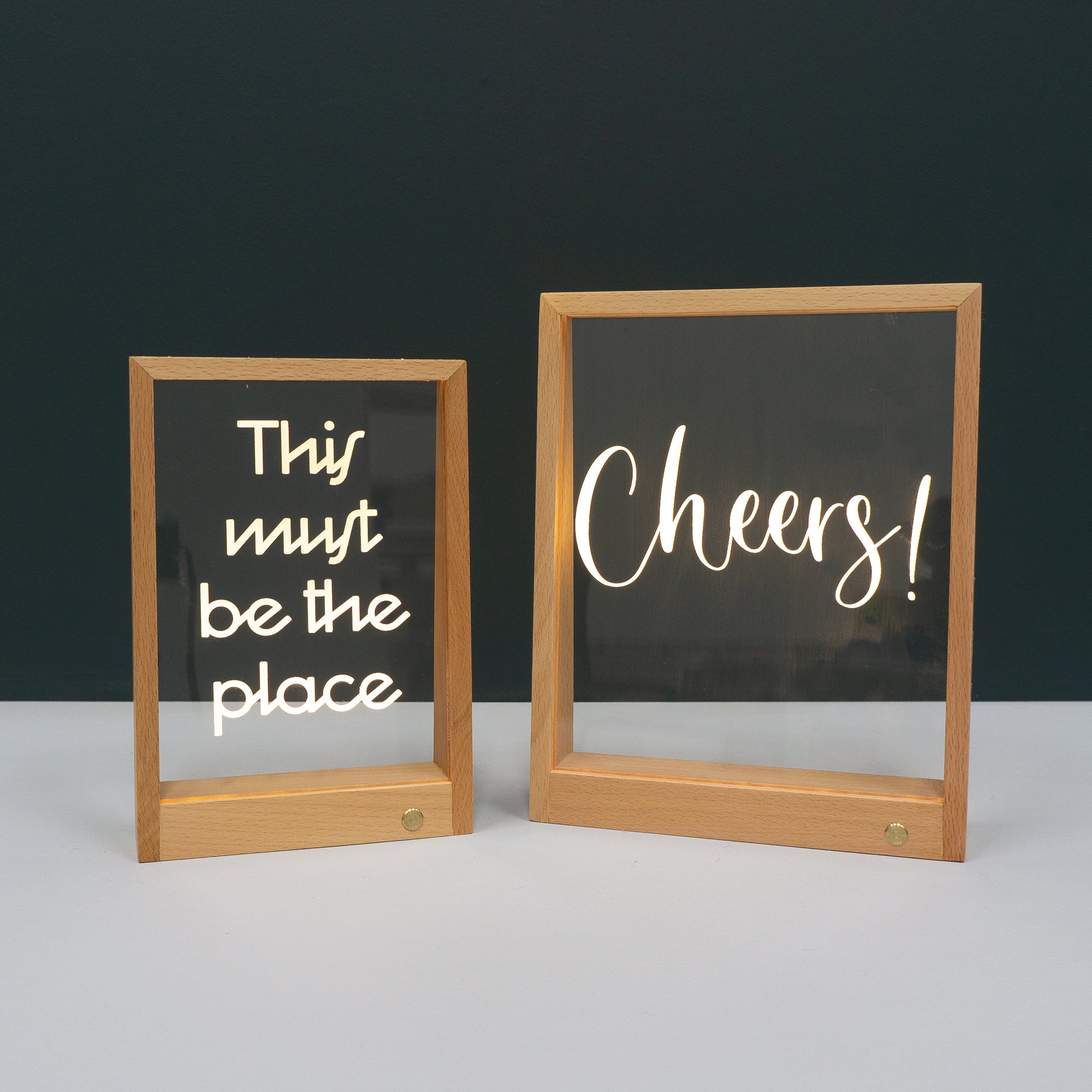 Wireless this must be the place light up LED quote sign