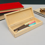 Personalised wooden pen box. End of school year teachers gift present