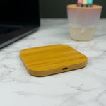 Personalised 40th birthday bamboo wireless phone charger. 1984 birth year gift