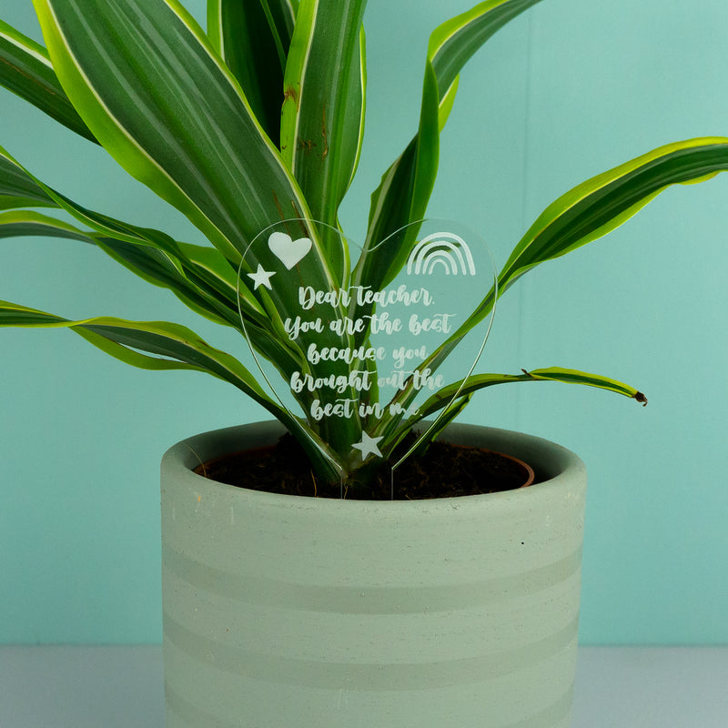 End of term teacher house plant gift tag