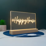 Personalised large wooden light up LED sign