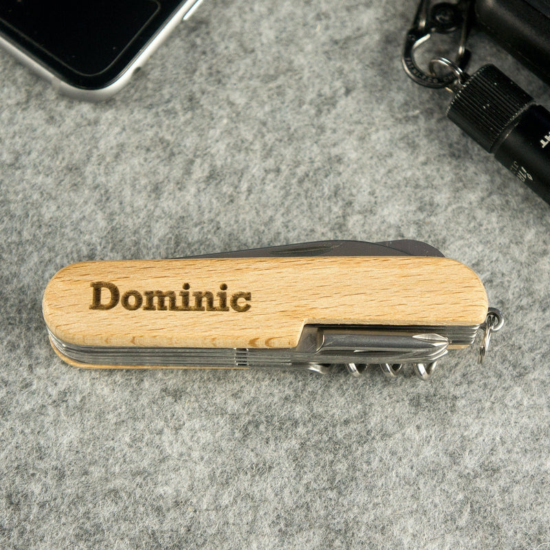 Personalised multi tool pocket knife