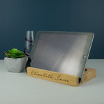 wooden ipad stand