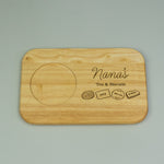Personalised tea and biscuits serving tray